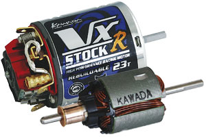 進角調整VXストックモーター23T　シルバーブラシ付（回転型）